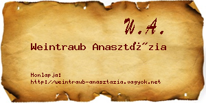 Weintraub Anasztázia névjegykártya